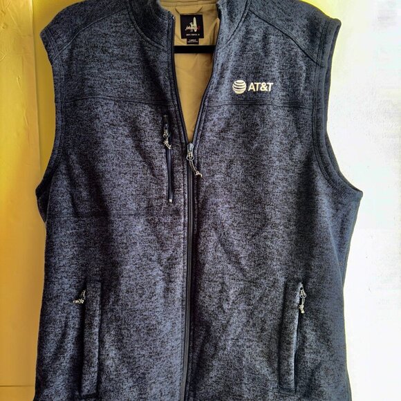 Men's Jonnie-O Double Zipper Navy Wes Vest - Prep Golf AT&T - Large - Picture 9 of 10